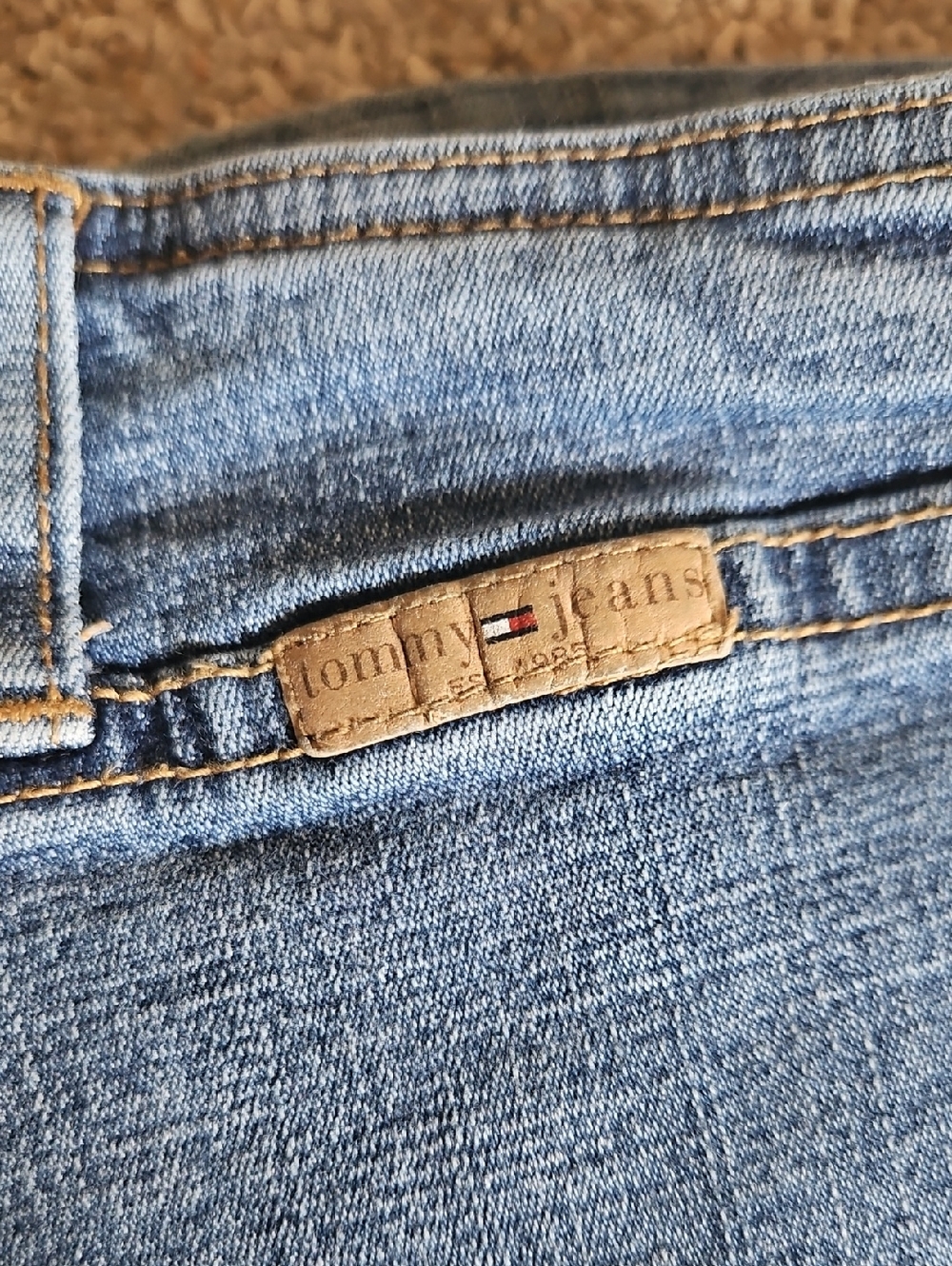 Tommy Hilfiger Tommy Jeans Stretch Denim Flared Skinny with Leather Logo Tab